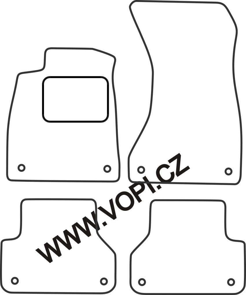 Autokoberce Audi A4 Allroad Typ B9 combi 2016 - Royalfit (0235)